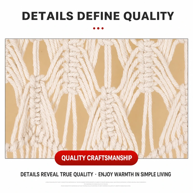 Bohemian Handwoven Macramé Curtain · 2838 5