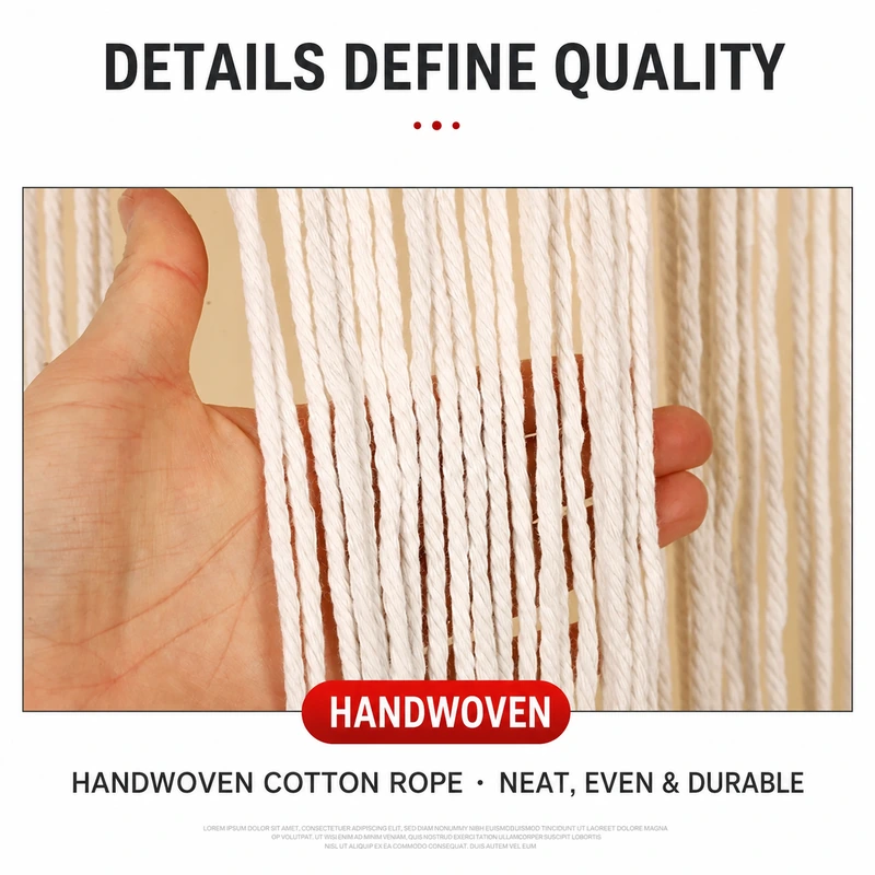 Bohemian Handwoven Macramé Curtain · 5102 2