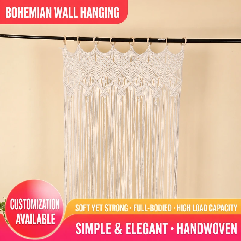 Bohemian Handwoven Macramé Curtain · 5102 5