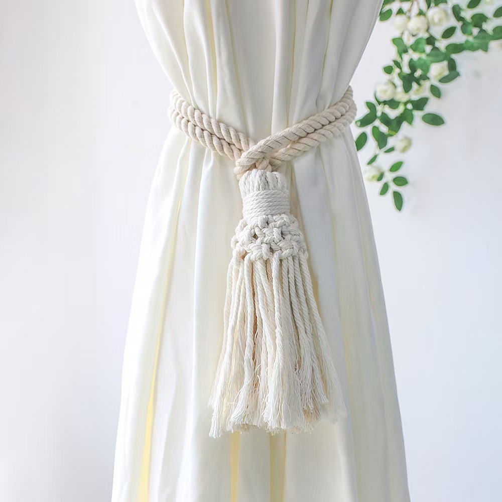 Macramé Cotton Rope Curtain Tieback · 8113 5