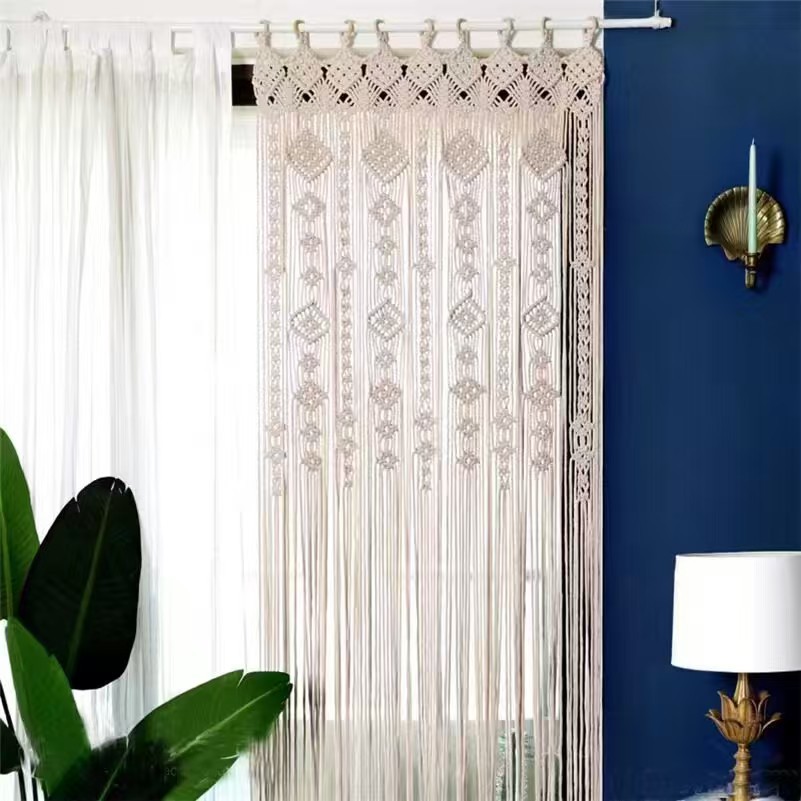 Bohemian Handwoven Macramé Curtain · 5663 4