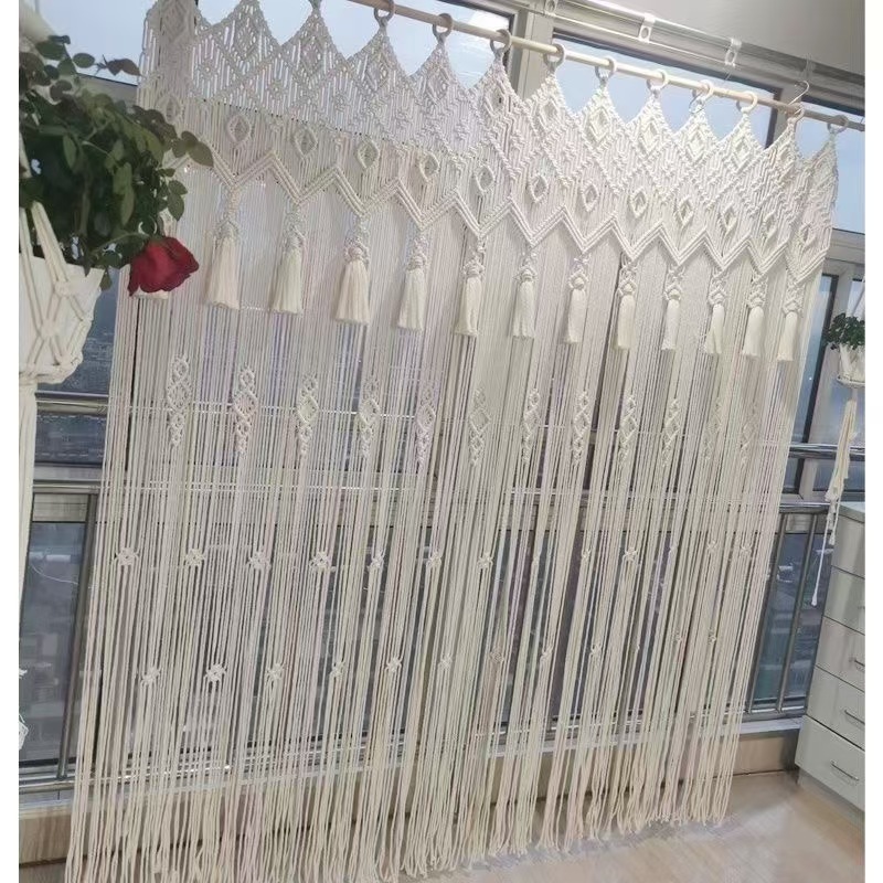 Bohemian Handwoven Macramé Curtain · 5663 11