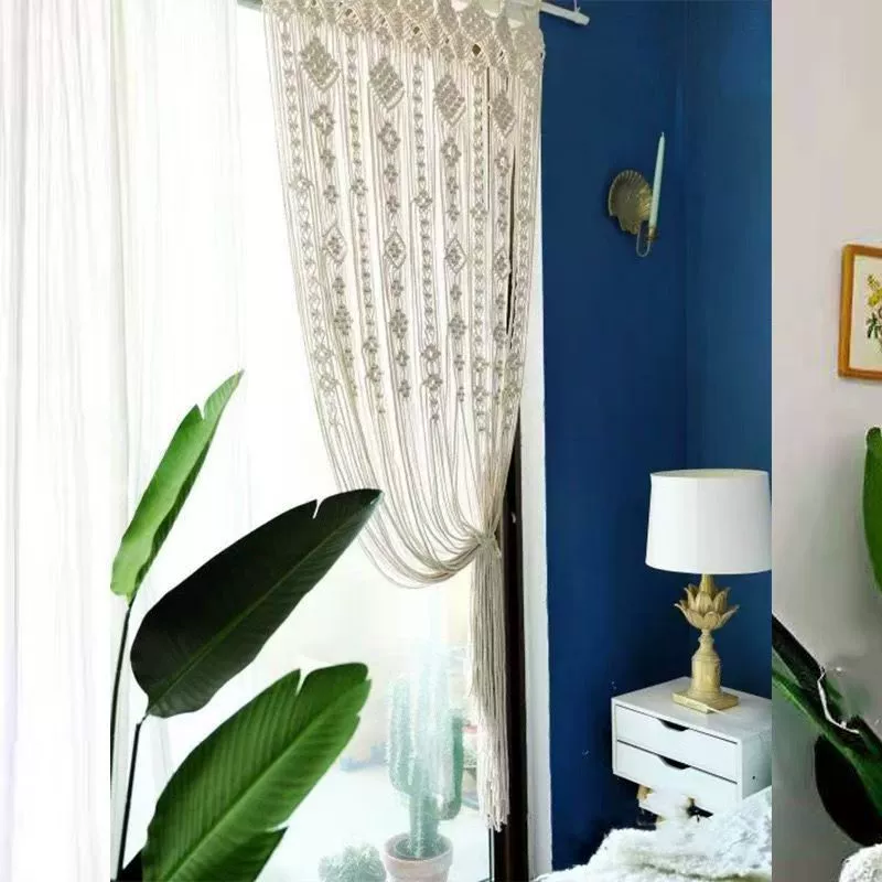Bohemian Handwoven Macramé Curtain · 5663 23