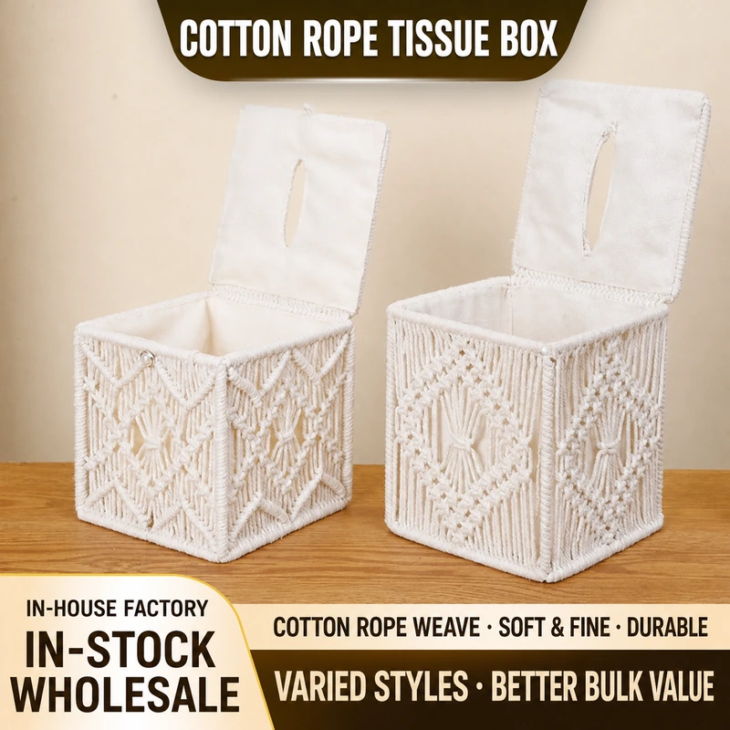 Cotton Rope Tissue Box Cover · 7649 2