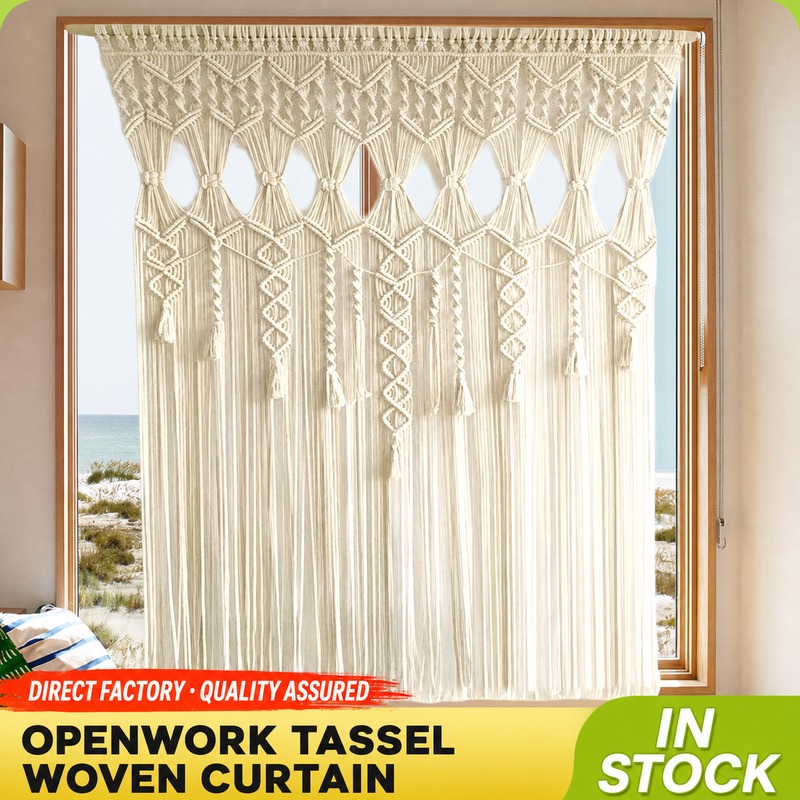 Bohemian Handwoven Macramé Curtain · 3890 5