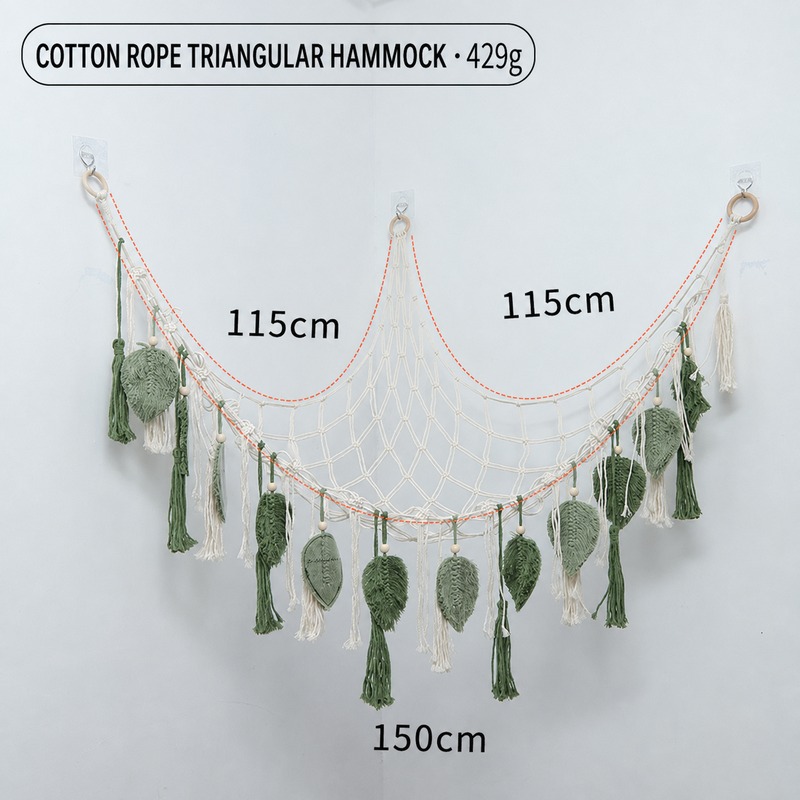 Geometric Handwoven Macramé Decorative Accessory · 1806 5