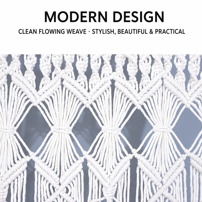 Bohemian Handwoven Macramé Curtain · 9254 2