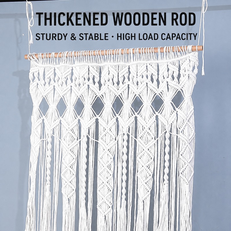 Bohemian Handwoven Macramé Curtain · 9254 3