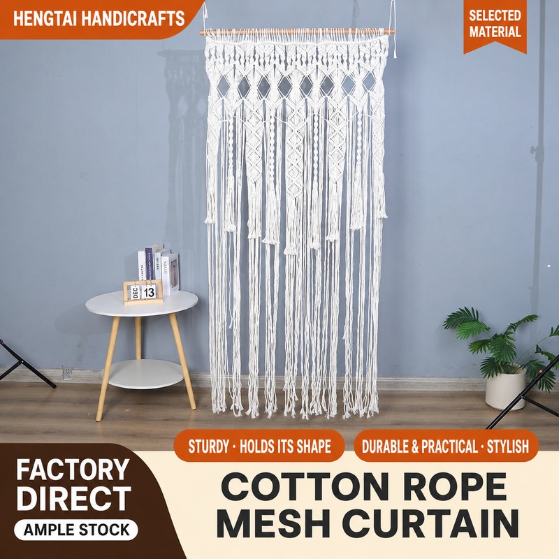Bohemian Handwoven Macramé Curtain · 9254 6