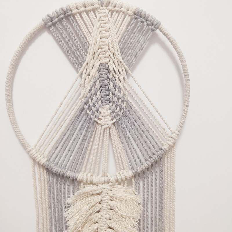 Leaf Bohemian Handwoven Dream Catcher · 1235 4