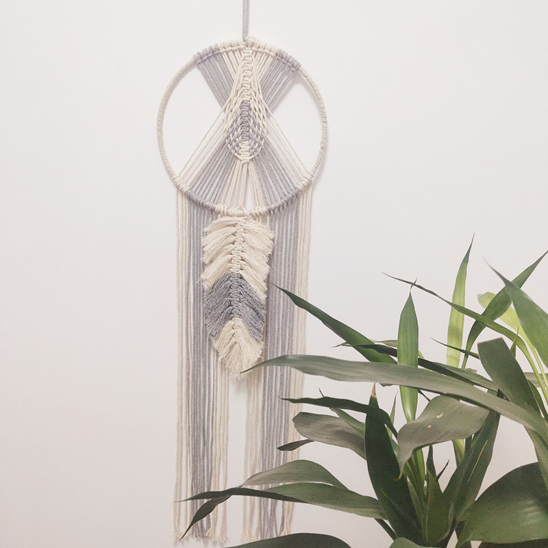 Leaf Bohemian Handwoven Dream Catcher · 1235 5
