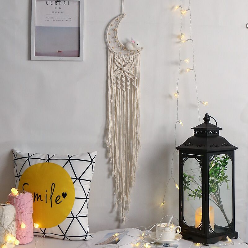 Star & Moon Bohemian Handwoven Dream Catcher · 4475 3