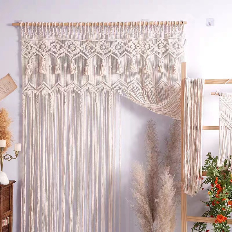Bohemian Handwoven Macramé Curtain · 2657 4