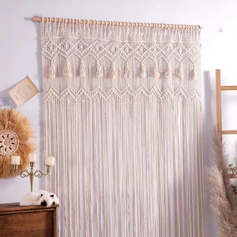 Bohemian Handwoven Macramé Curtain · 2657 5