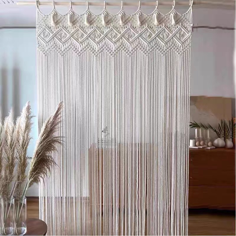 Bohemian Handwoven Macramé Curtain · 9373 5