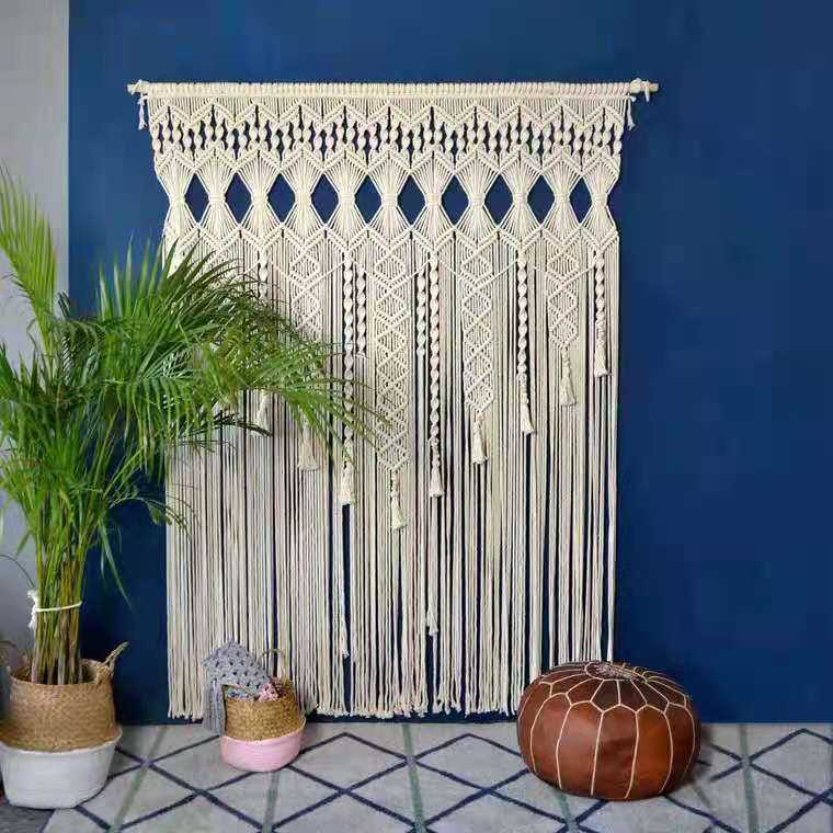 Bohemian Handwoven Macramé Curtain · 1131 3