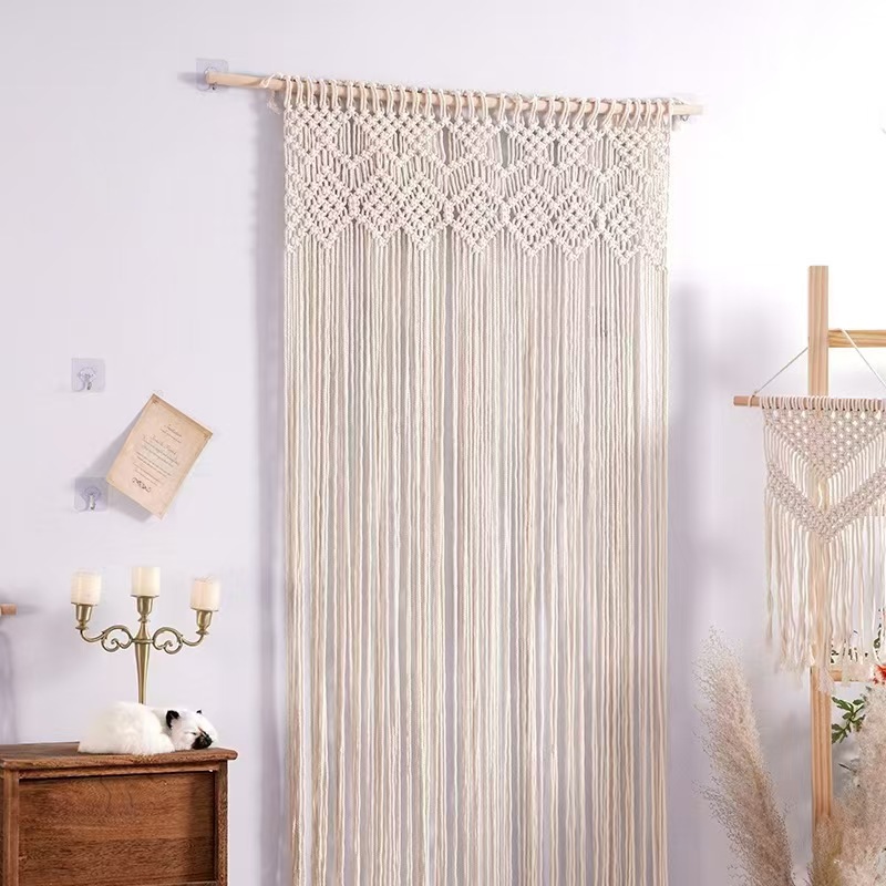Bohemian Handwoven Macramé Curtain · 1131 4