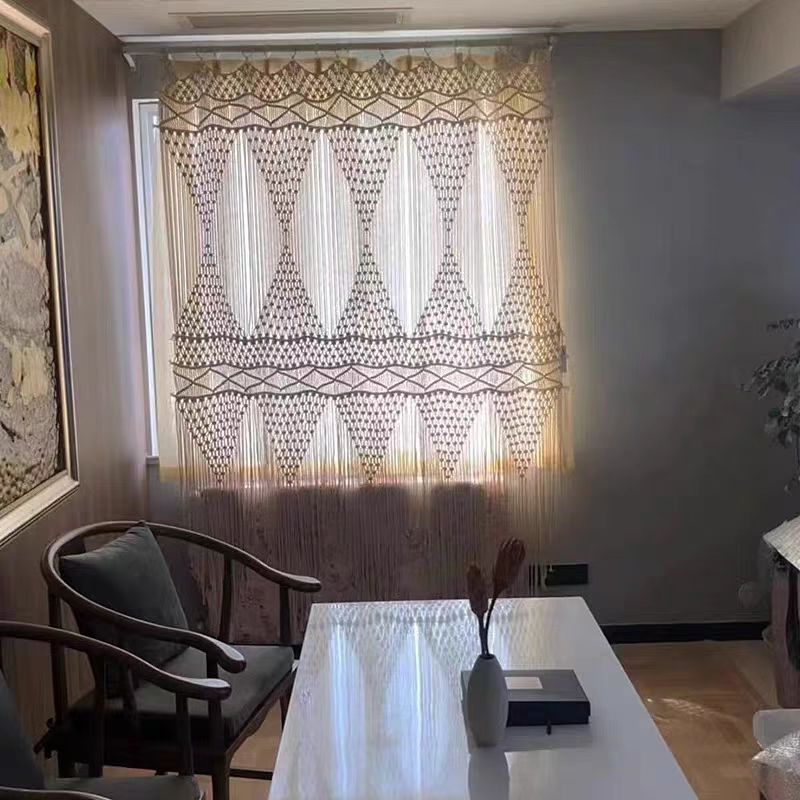 Bohemian Handwoven Macramé Curtain · 3505 3