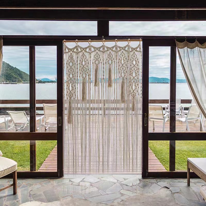 Bohemian Handwoven Macramé Curtain · 0514 4