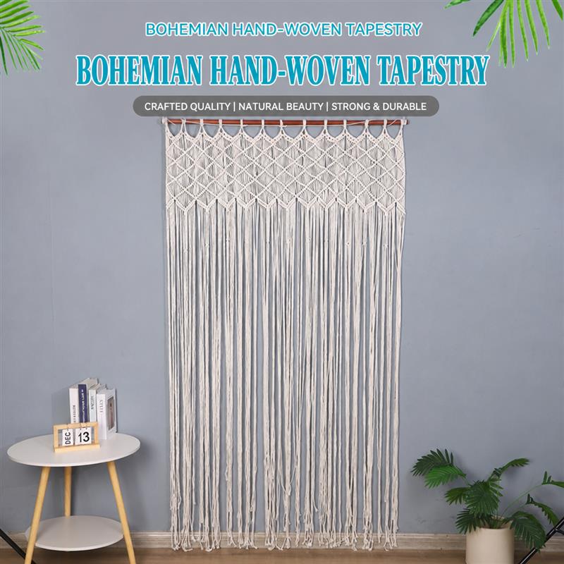Bohemian Handwoven Macramé Curtain · 1066 5