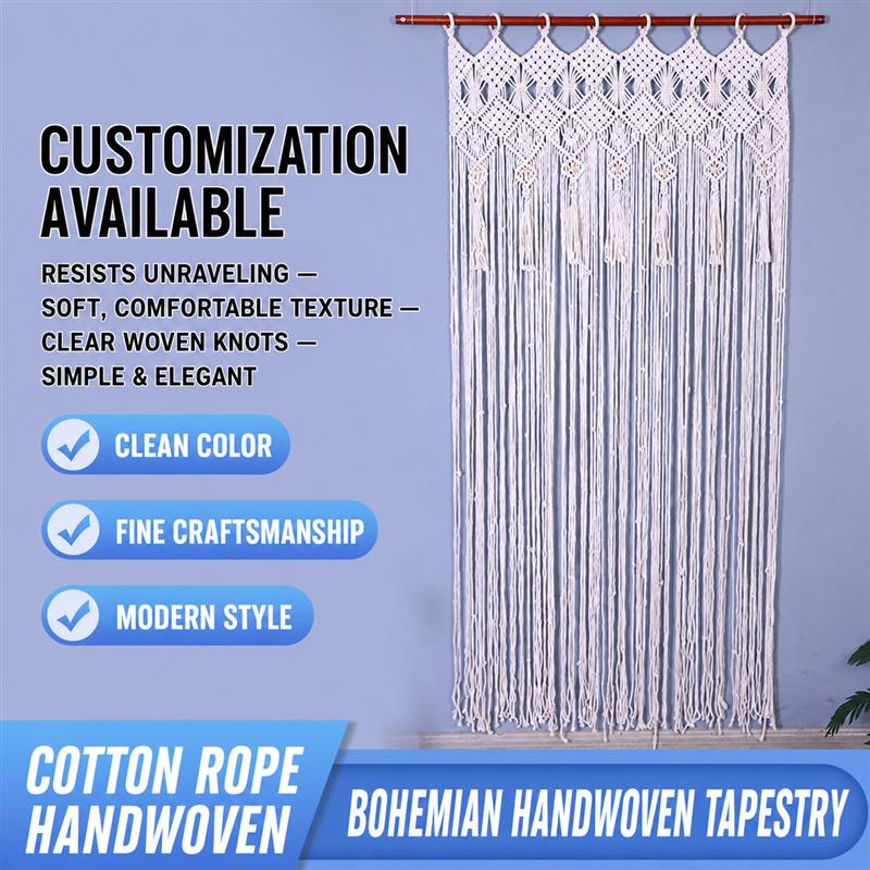 Bohemian Handwoven Macramé Curtain · 4893 4