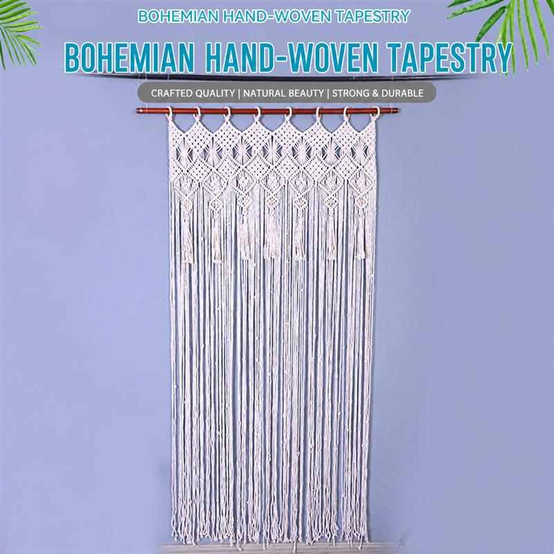 Bohemian Handwoven Macramé Curtain · 4893 5