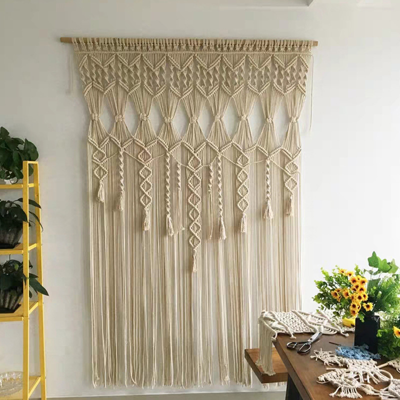 Bohemian Handwoven Macramé Curtain · 4627 12