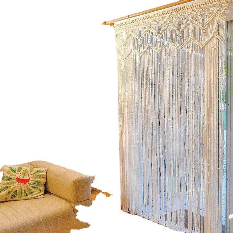 Bohemian Handwoven Macramé Curtain · 2806 4