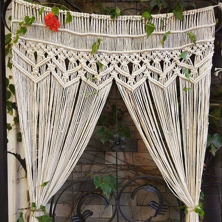 Bohemian Handwoven Macramé Curtain · 2806 6