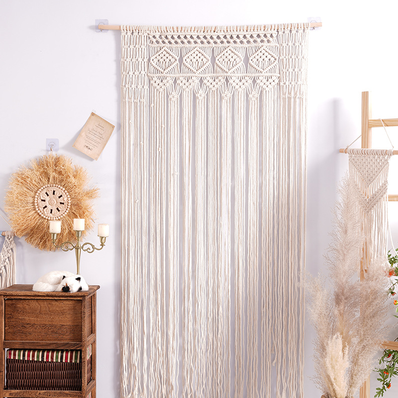 Bohemian Handwoven Macramé Curtain · 2806 12