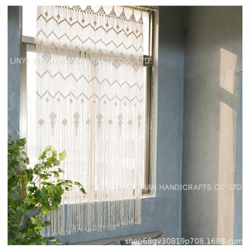 Bohemian Handwoven Macramé Curtain · 7838 2