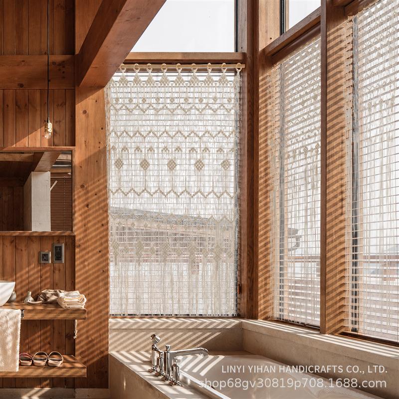 Bohemian Handwoven Macramé Curtain · 7838 3