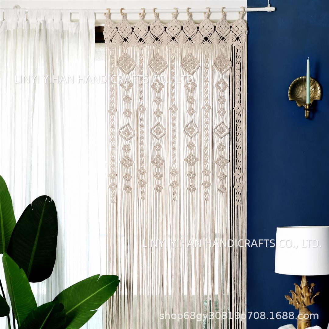 Bohemian Handwoven Macramé Curtain · 7838 4