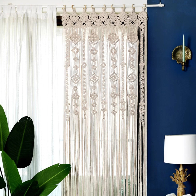 Bohemian Handwoven Macramé Curtain · 7838 5