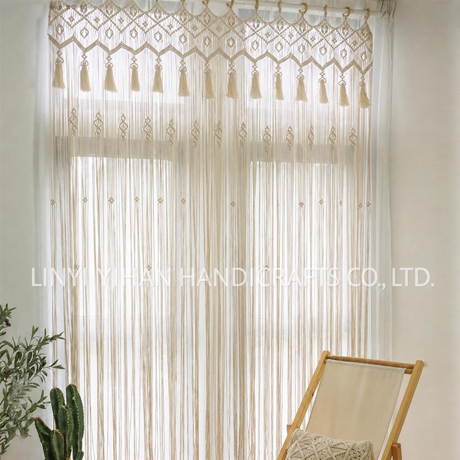 Bohemian Handwoven Macramé Curtain · 7838 7