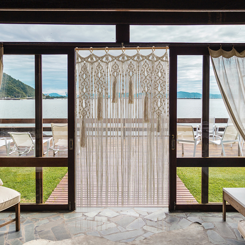 Bohemian Handwoven Macramé Curtain · 7838 9