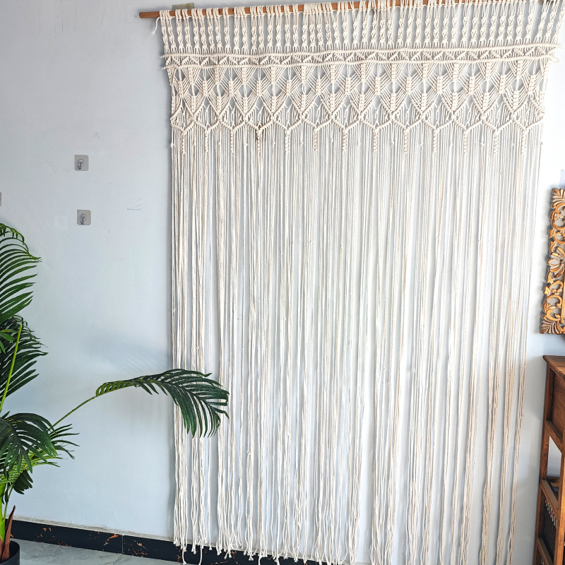 Bohemian Handwoven Macramé Curtain · 7830 3