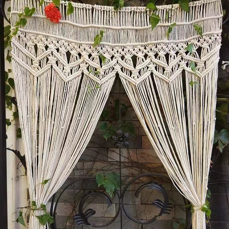 Bohemian Handwoven Macramé Curtain · 7830 7