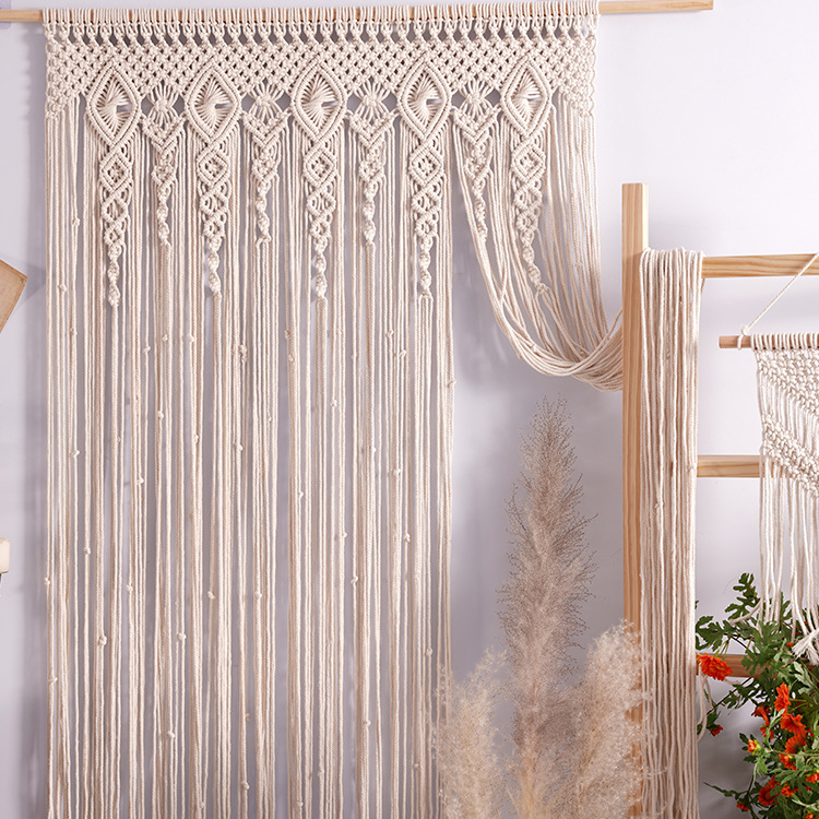 Bohemian Handwoven Macramé Curtain · 7830 11